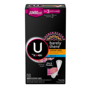 Barely There Liners, Light Absorbency, Unscented, Jumbo Pack, 150 Count